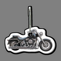 Motorcycle Shaped Tag W/ Zipper Clip (Black)
